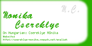 monika csereklye business card