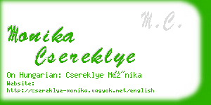 monika csereklye business card